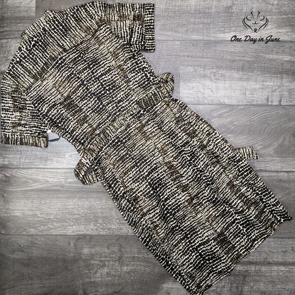 Calvin Klein Short Sleeve Snap Front Tie Belt Dress Size 4 - Picture 5 of 5